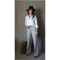 Karina Linen Pants, Classic Trousers, Sustainable Clothing | Etsy (US)