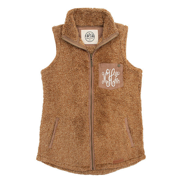 Monogrammed Sherpa Vest | Marleylilly