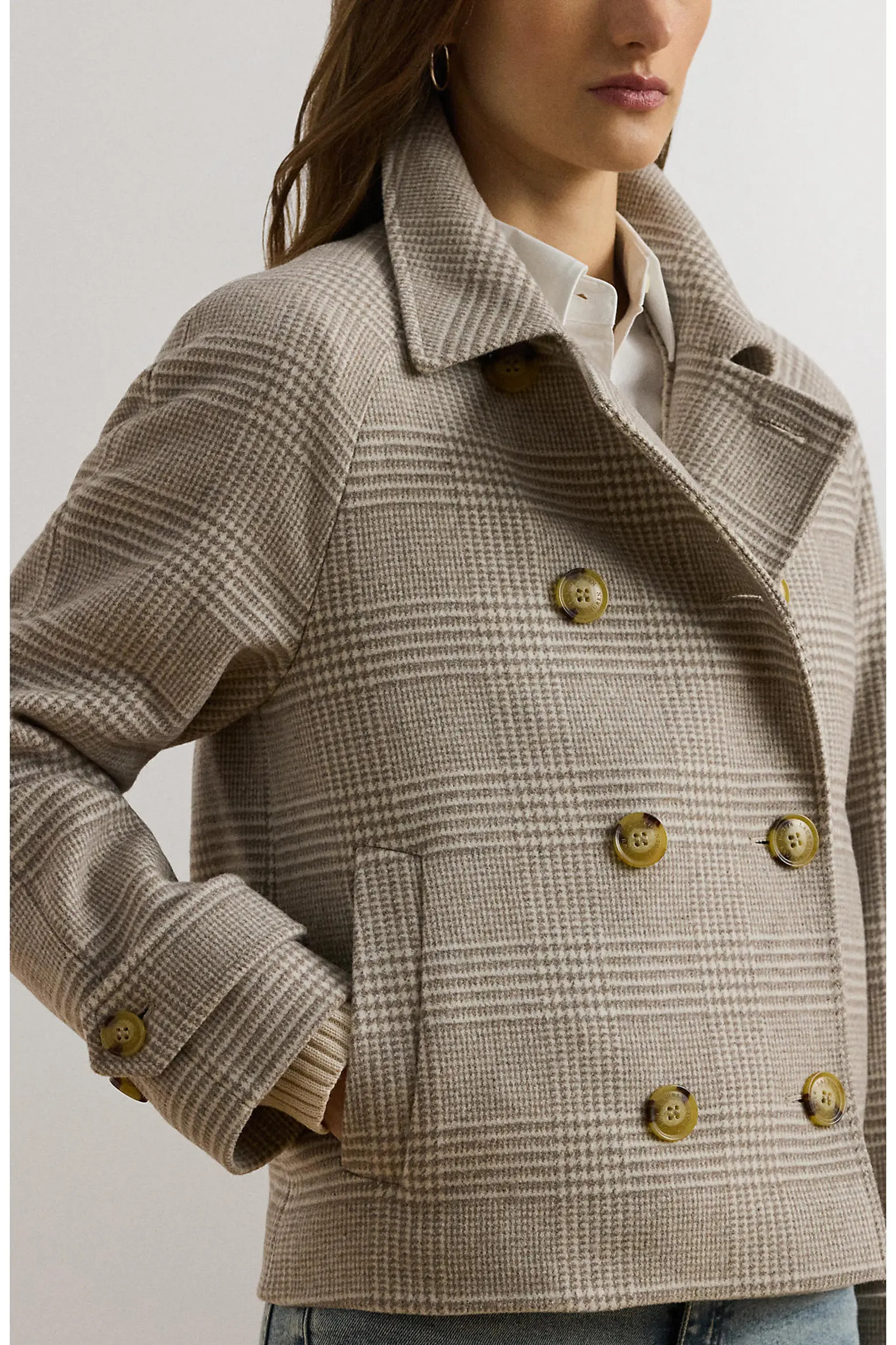 Double Breasted Wool Blend Crop Coat (Women) | Nordstrom | Nordstrom