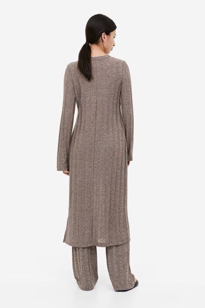 Rib-knit Dress - Dark taupe - Ladies | H&M US | H&M (US + CA)