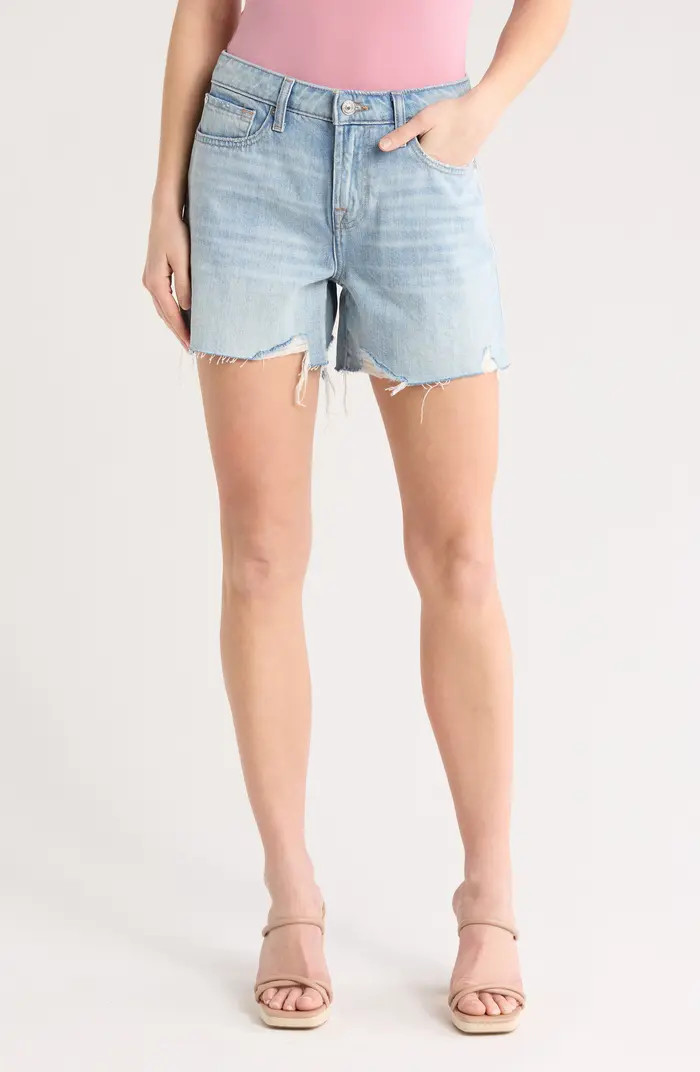 7 For All Mankind Monroe High Waist Long Denim Shorts | Nordstromrack | Nordstrom Rack