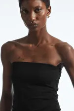 JERSEY BANDEAU TOP - BLACK - COS | COS UK