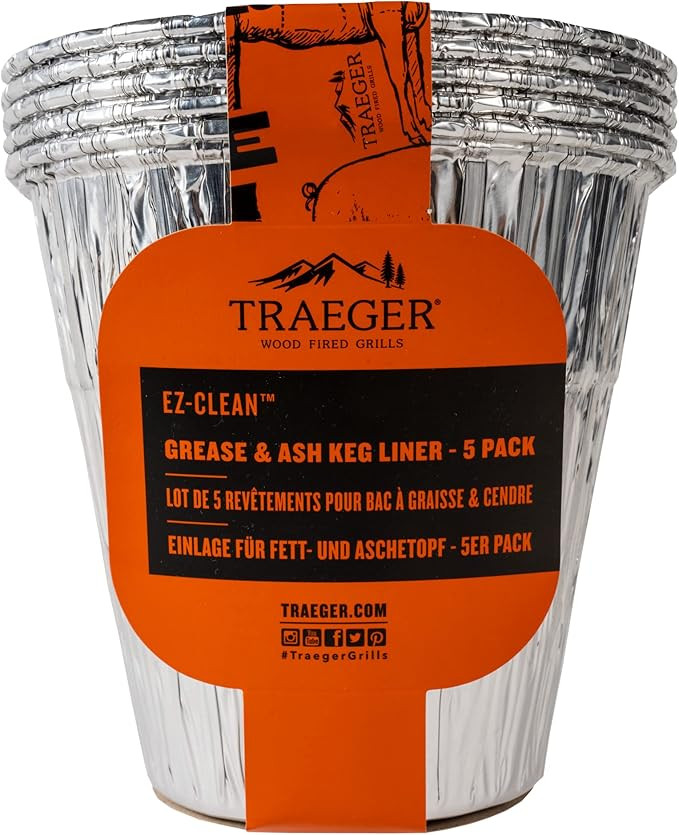 Traeger Grills BAC608 Grease & Ash Keg Liner Grill Accessory 5-Pack | Amazon (US)