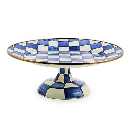 Royal Check Small Pedestal Platter | MacKenzie-Childs