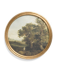 12x12 Oak Tree On A Country Lane Round Frame Wall Art | Pillows & Decor | Marshalls | Marshalls