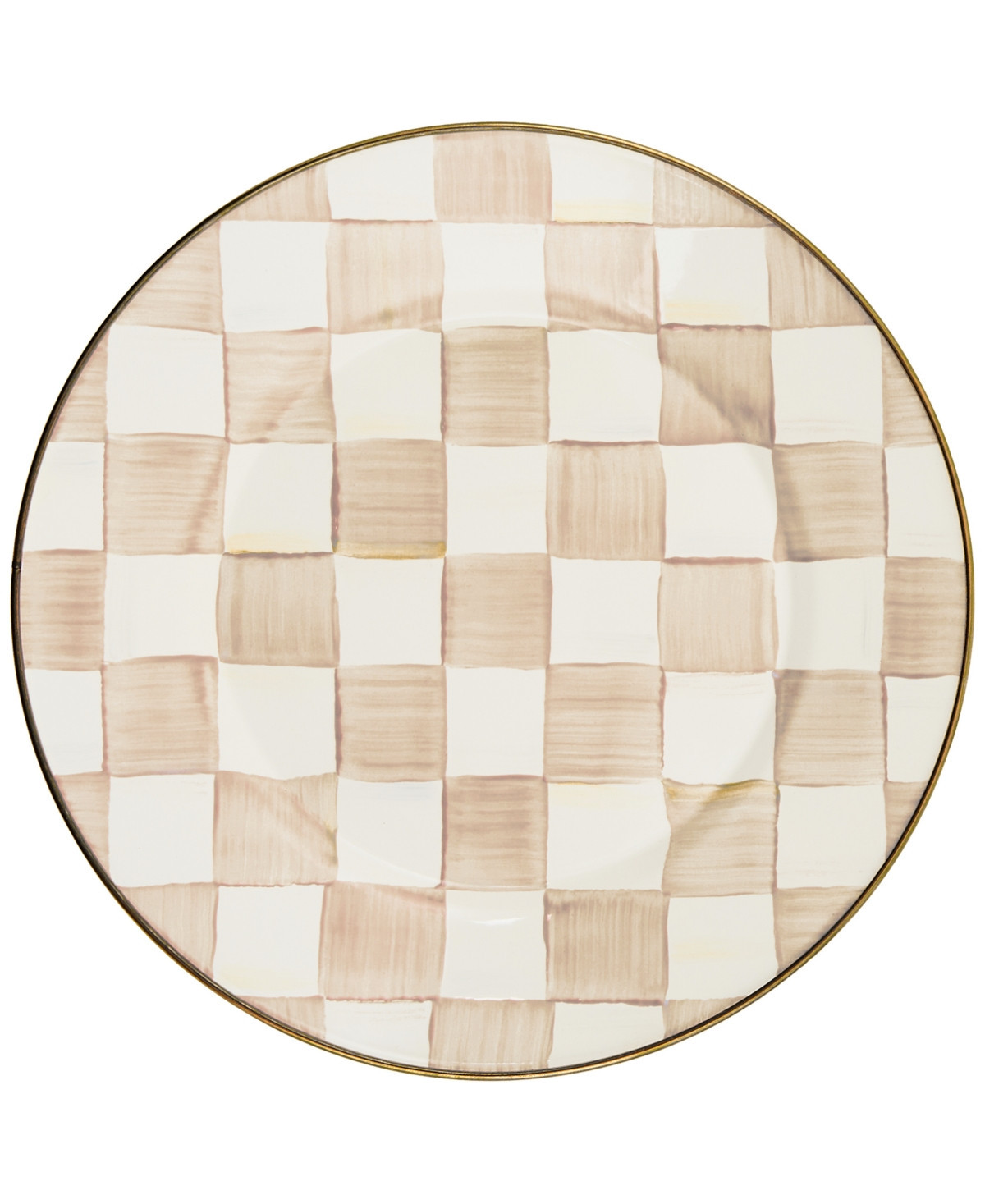 Mackenzie-Childs Mocha Check Dinner Plate - Mocha | Macy's