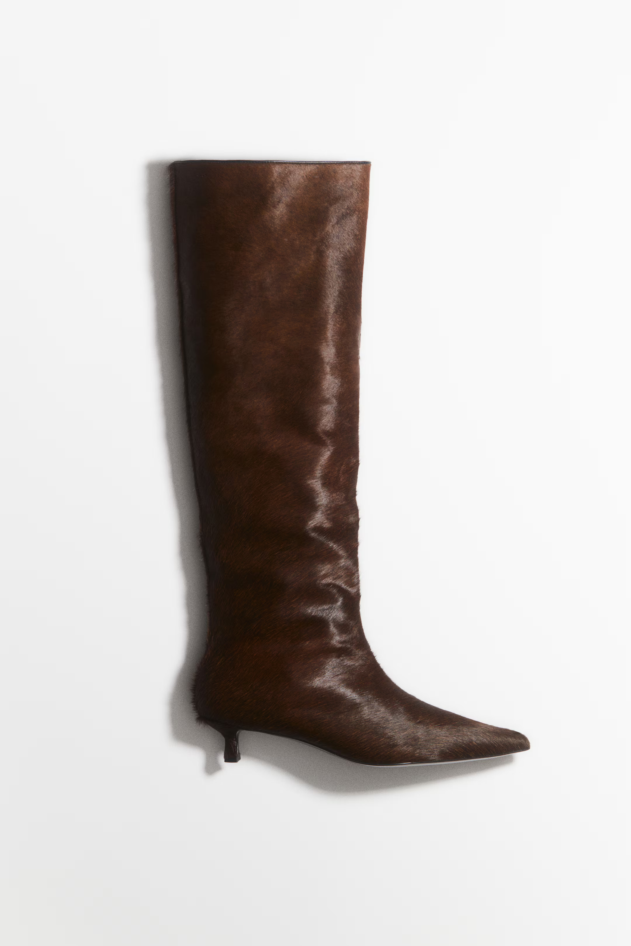 Lederstiefel mit Kitten Heel | H&M (DE, AT, CH, NL, FI)