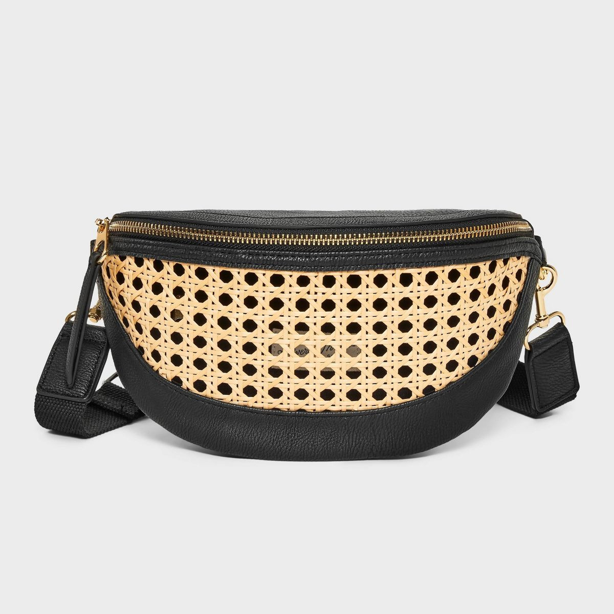 Straw Detail Belt Crossbody Bag - Universal Thread™ Black | Target