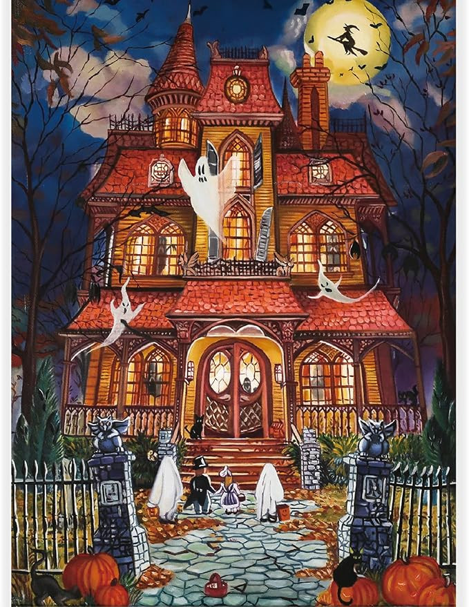 Motiloo 500 Piece Puzzles for Adults, Halloween Fright Night Theme | Amazon (US)
