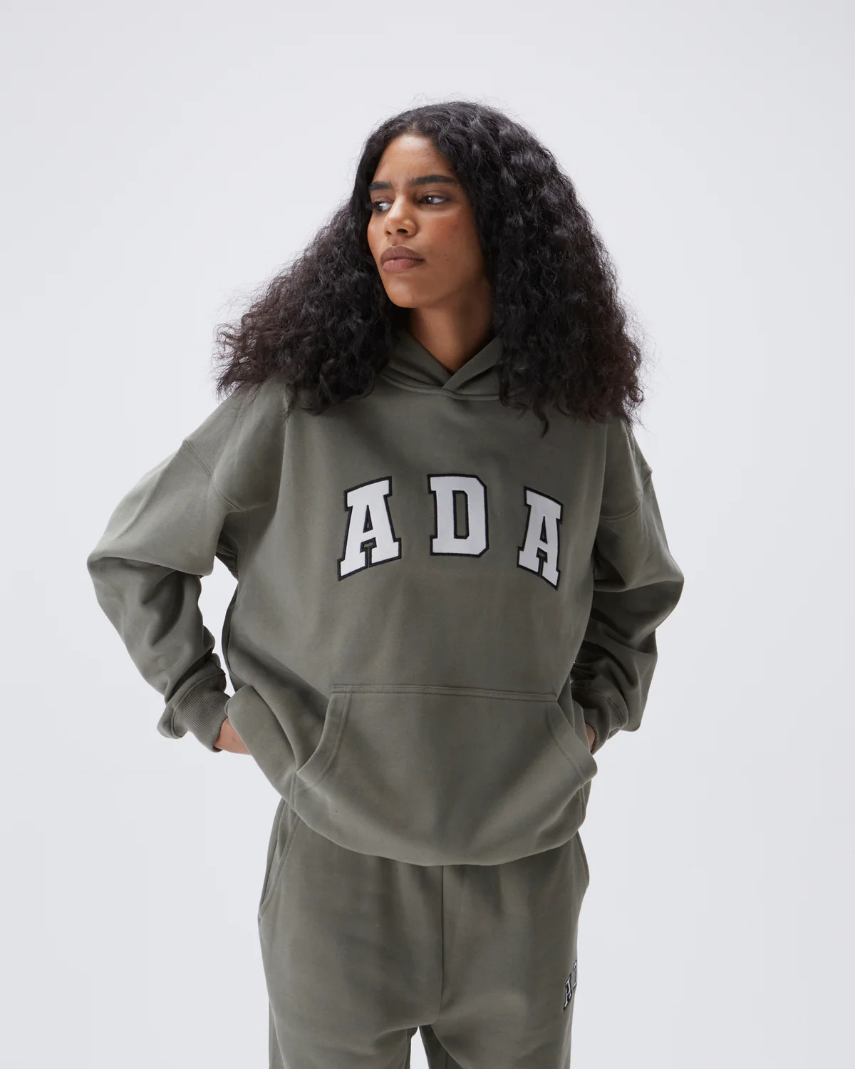ADA Oversized Hoodie - Olive Green | Adanola UK