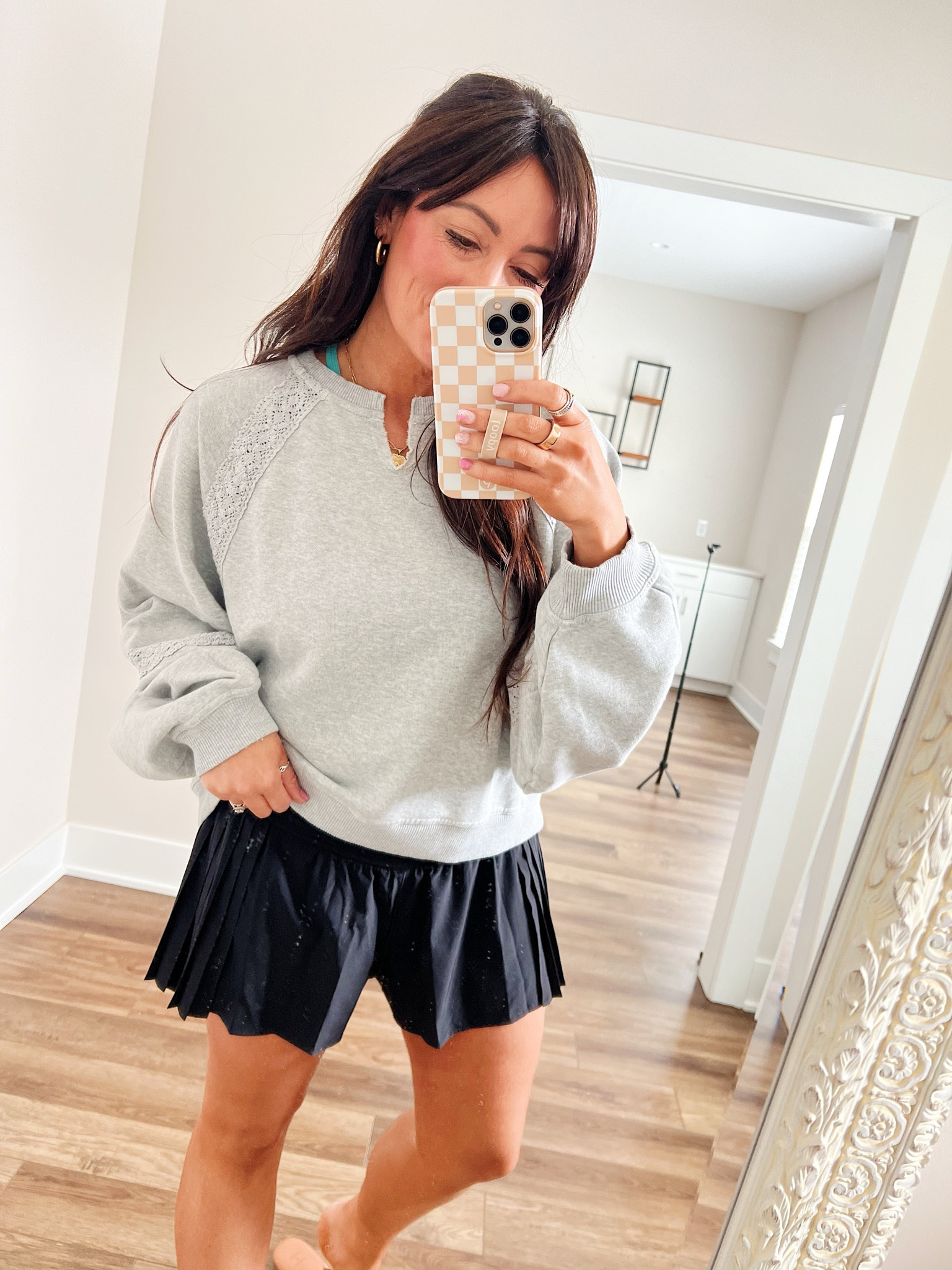 • medium sweatshirt- could have done a small 
• medium shorts 

#LTKFindsUnder100 #LTKSaleAlert #LTKSeasonal