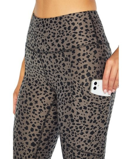 Balance Collection Gray Cheetah Eclipse Leggings - Women | Zulily