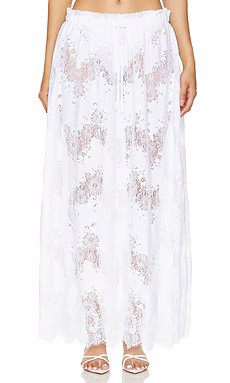 Tularosa Dani Sheer Maxi Skirt in Ivory from Revolve.com | Revolve Clothing (Global)