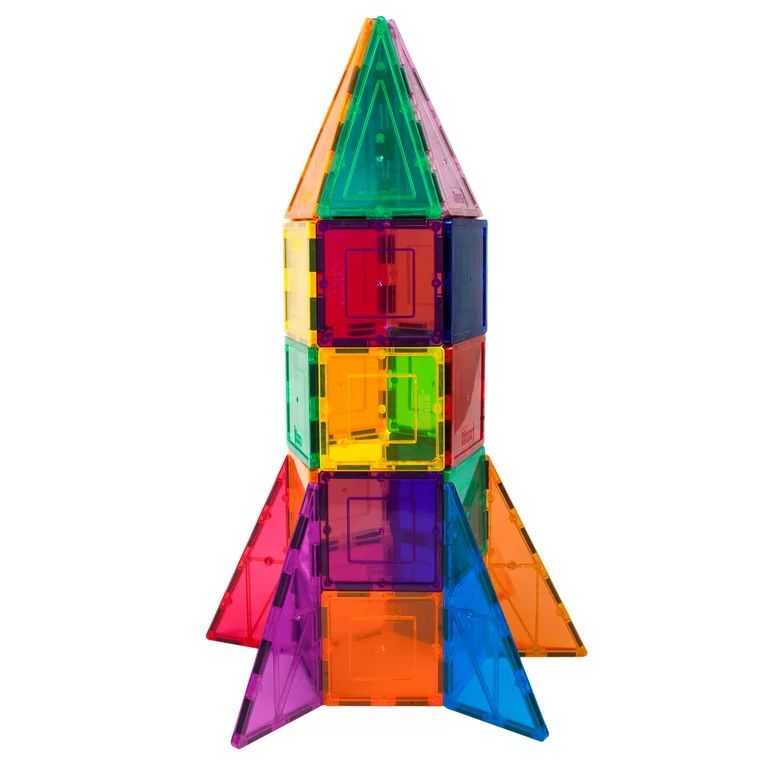 PicassoTiles 32 Piece Magnetic Building Block Rocket Booster Theme Set - Magnet Construction Toy,... | Walmart (US)