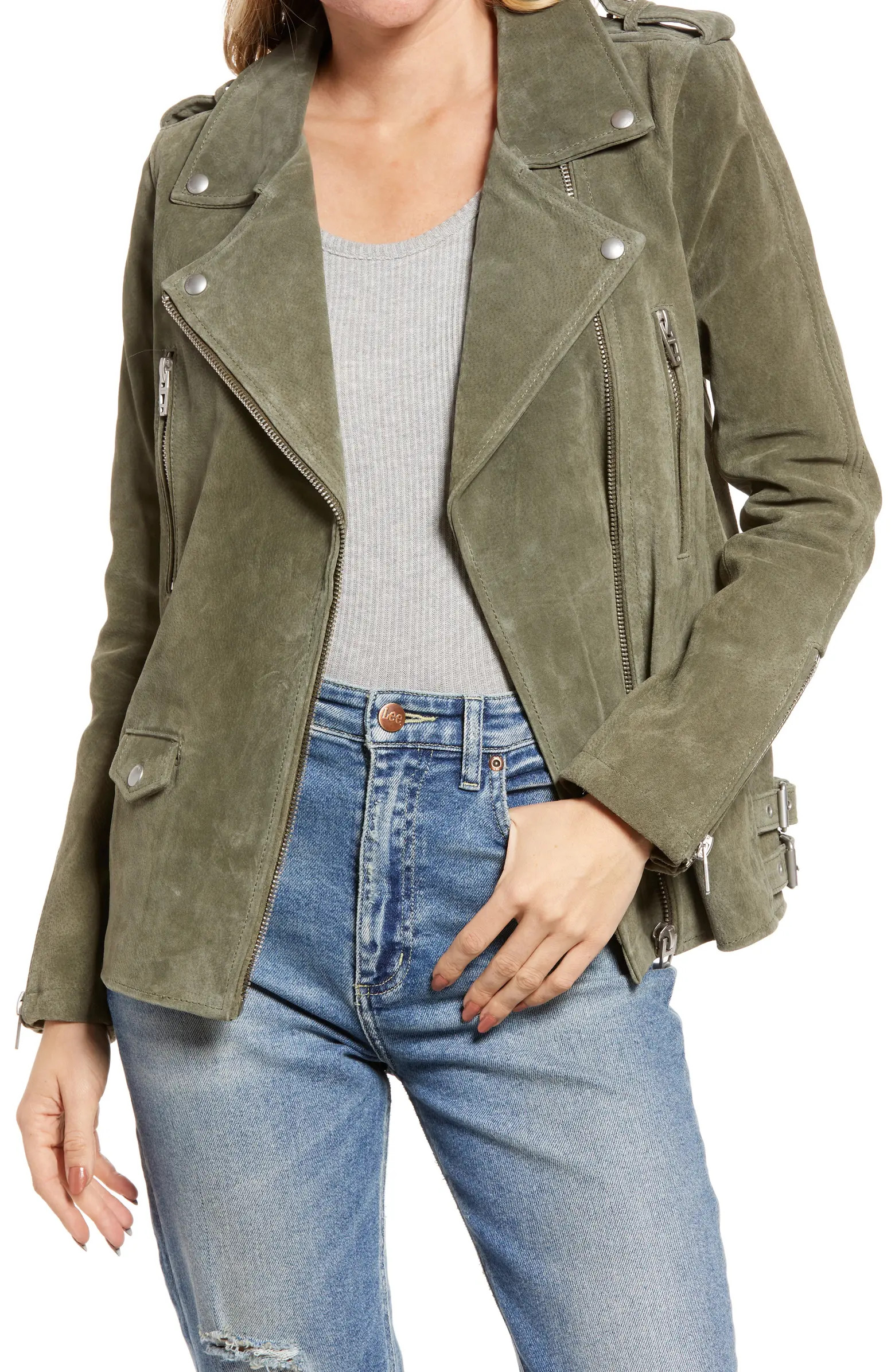 Long Suede Moto Jacket | Nordstrom