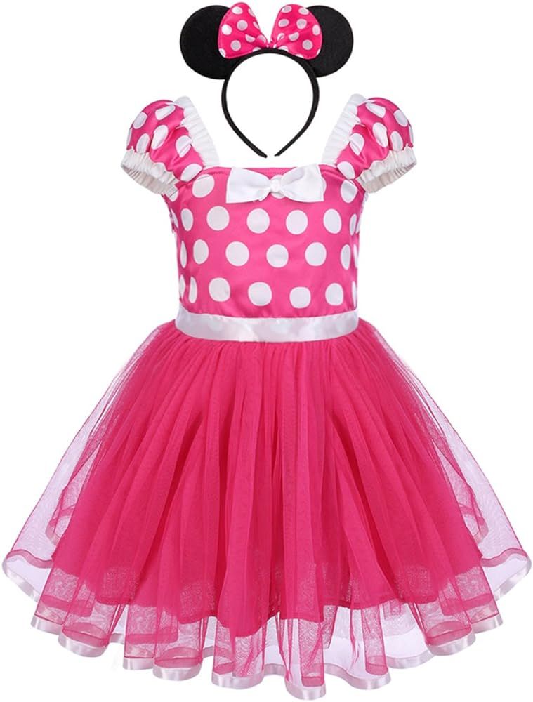 IBTOM CASTLE Girls' Polka Dots Princess Party Cosplay Pageant Fancy Costume Tutu Birthday Dress u... | Amazon (US)