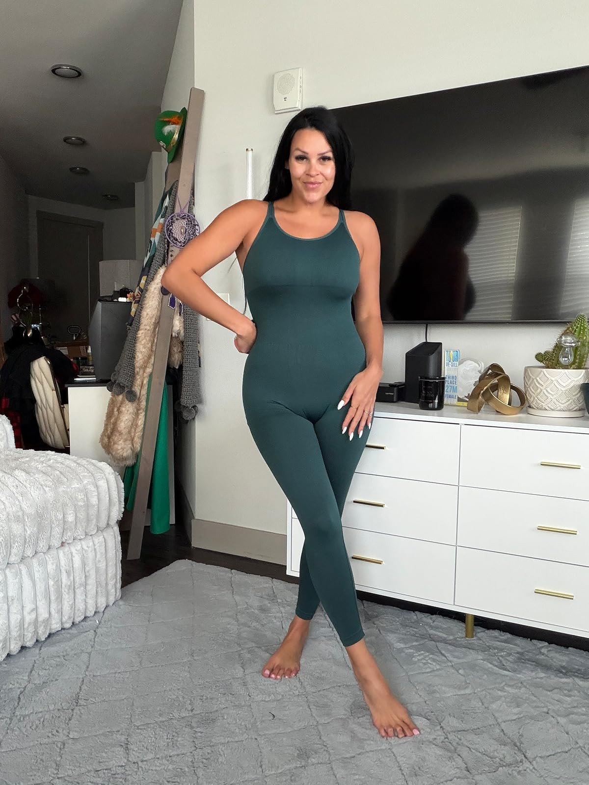 Activewear never looked so good! Tap to shop this seamless forest green bodysuit. #ActivewearStyle #FitnessFashion #OnePiece 

 #LTKHoliday #LTKdayinmylife #LTKSaleAlert
