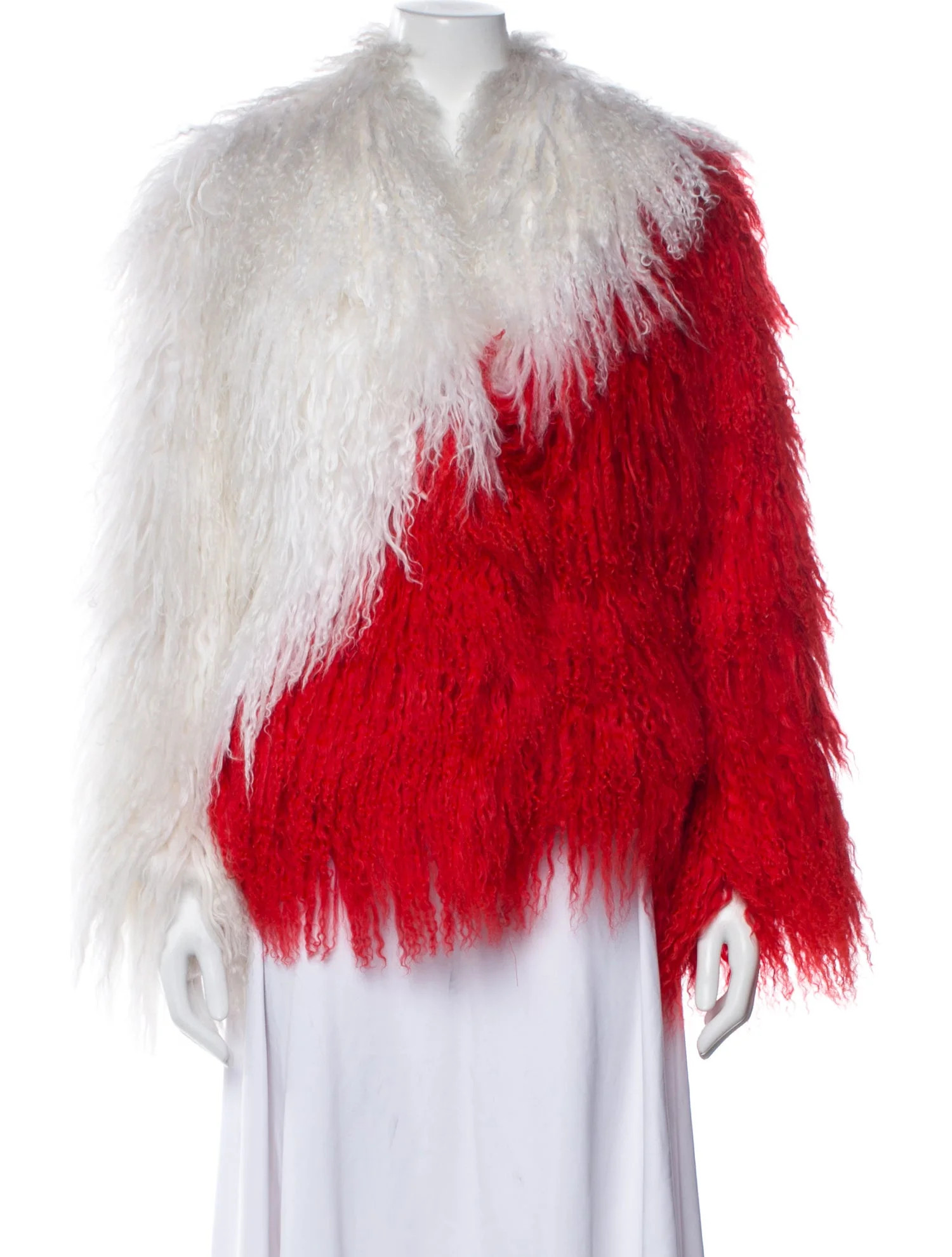 Saks Potts Lambswool Faux Fur Jacket - Red Jackets, Clothing - WSPOT22903 | The RealReal | The RealReal