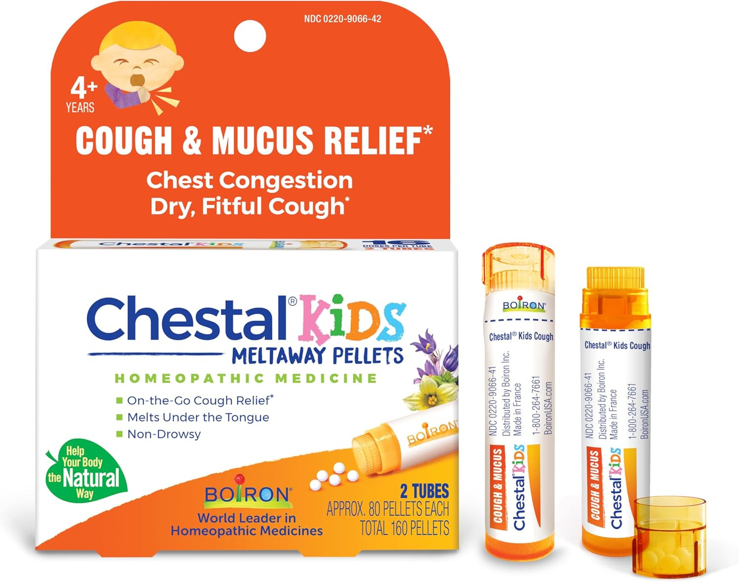 Boiron Chestal Kids Pellets for Cough and Mucus Relief, Nasal or Chest Congestion, and Sore Throa... | Amazon (US)