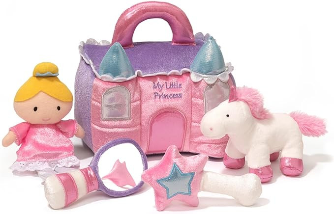 Baby GUND Play Soft Collection, Princess Castle 5-Piece Plush Playset with Rattle, Squeaker and C... | Amazon (US)
