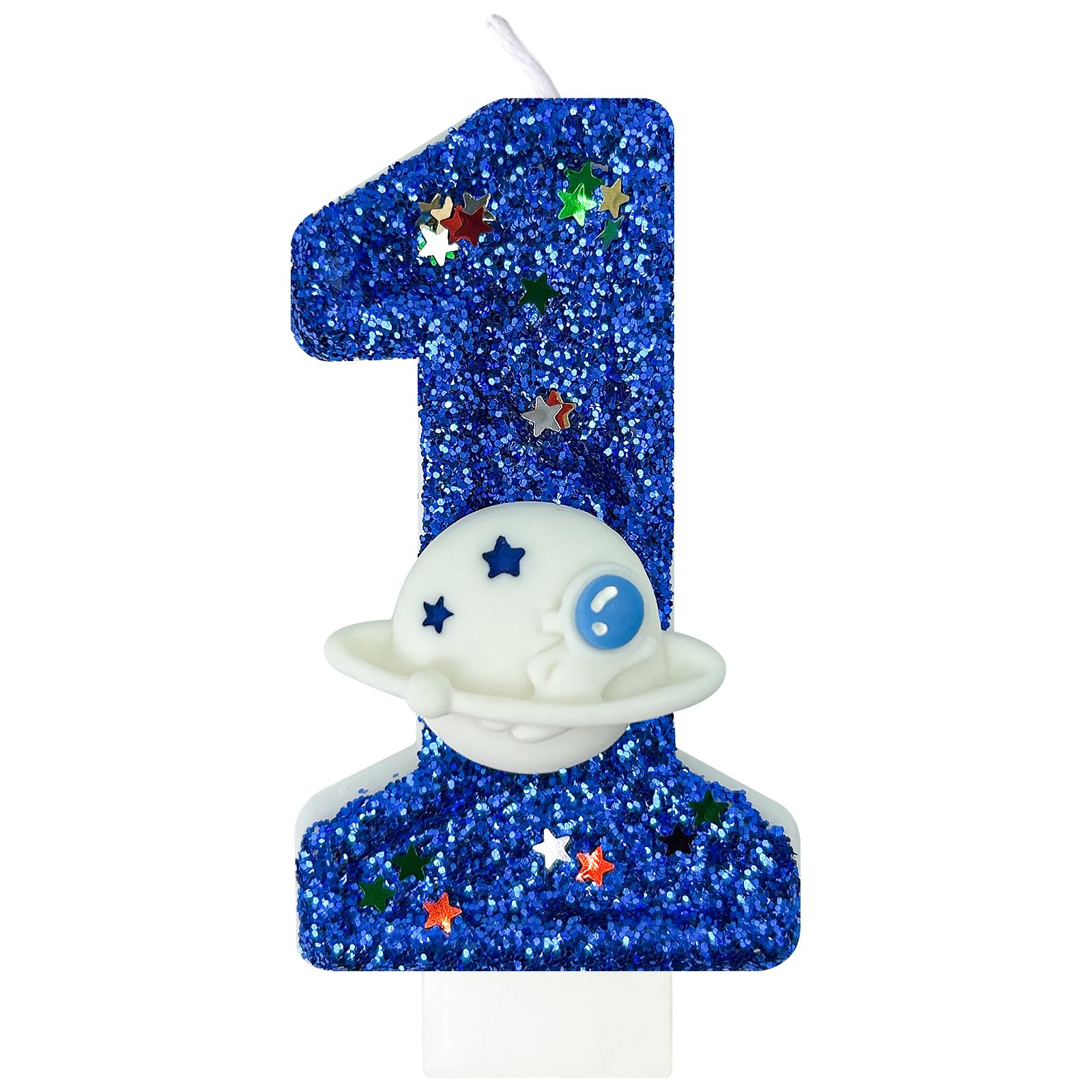 HXOUSE Spaceship Number 1 Birthday Candles - Outer Space Universe Birthday Candles for Cake, 1 Ca... | Amazon (US)