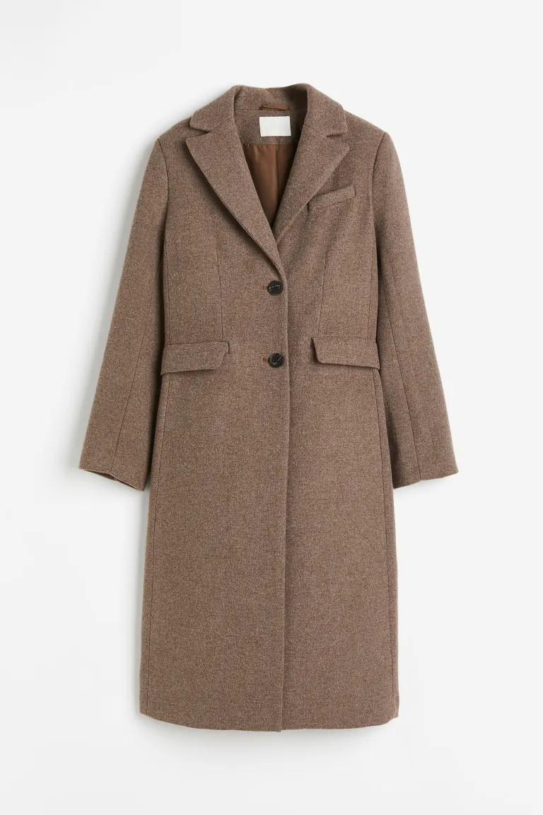 Single-breasted Coat - Dark taupe - Ladies | H&M US | H&M (US + CA)