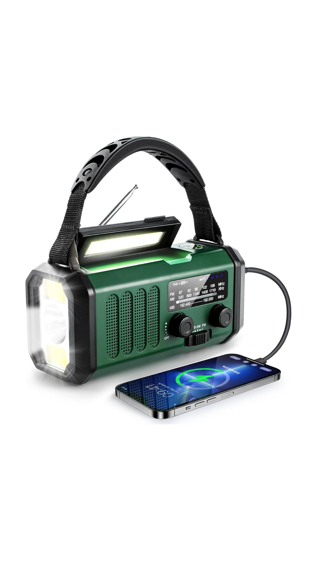 After watching all of the coverage of the Los Angeles area fires, I went ahead and bought this emergency radio/flashlight/battery from
Amazon and I'm loving it. It includes 3 different charging methods — USB-C, solar, or crank — features 3 different flashlight brightness levels, an AM/FM radio, a compass, a USB port to charge your own electronics from, and even an SOS alarm.

Living in San Diego means we’re having our own red flag warnings now, so wanted to be prepared for anything.