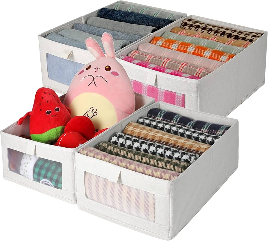 BDZBREN Clothing Storage Bins, Closet Bin Closet Organizers and Storage，Foldable Rectangle Stor... | Amazon (US)