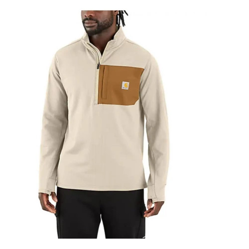 Men's Carhartt Men's Force Relaxed Fit Mock Neck Half-Zip T-Shirt 1/2 Zip Pullover | Scheels