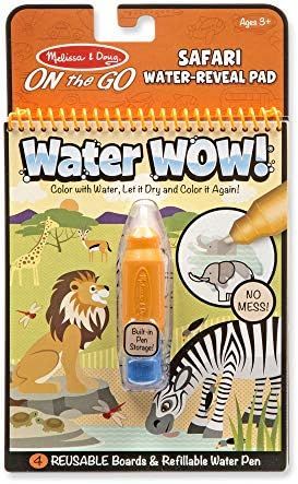 Melissa & Doug On the Go Water Wow! Reusable Water-Reveal Activity Pad - Safari | Amazon (US)