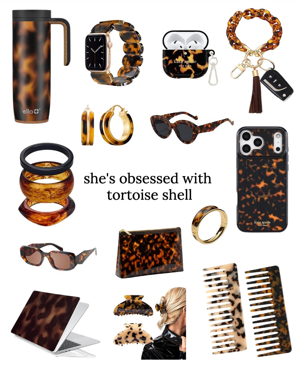 she's obsessed with tortoise shell because its timeless 🤎 🖤   

tortoise shell accessories, tortoise shell aesthetic, tortoise shell jewelry, neutral accessories, chic accessories, gold jewelry, everyday accessories, classy style, elevated basics, feminine style, cool girl aesthetic, Amazon finds, fashion accessories, neutral aesthetic, luxury aesthetic, trendy accessories, Apple Watch band, AirPods case, claw clips, sunglasses aesthetic, neutral fashion, brown aesthetic, effortless style, everyday essentials, capsule wardrobe accessories

#LTKgrwm #LTKootd #LTKBeauty