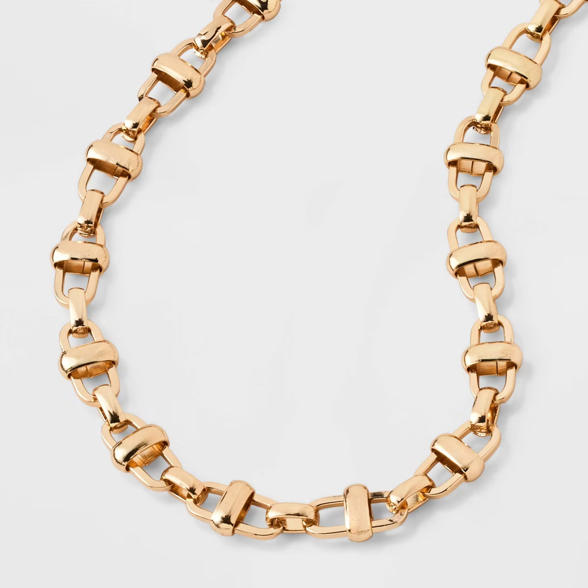 Bar Chain Necklace - A New Day™ Gold: Lobster Claw Clasp, 16" Length, 3" Extender, Iron Materia... | Target
