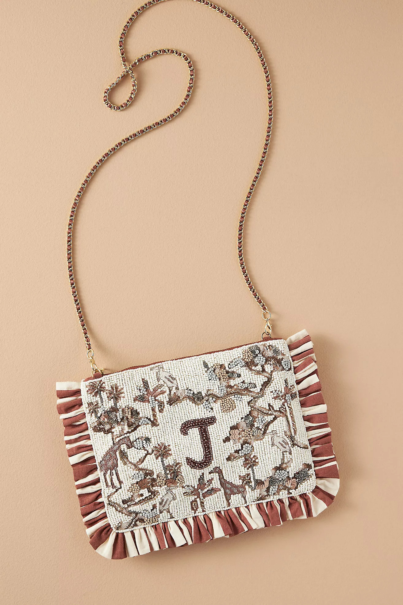 Beaded Monogram Clutch | Anthropologie (US)