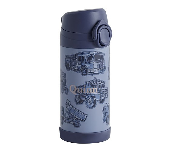Mackenzie Blue Big Trucks Glow-in-the-Dark Water Bottle | Pottery Barn Kids