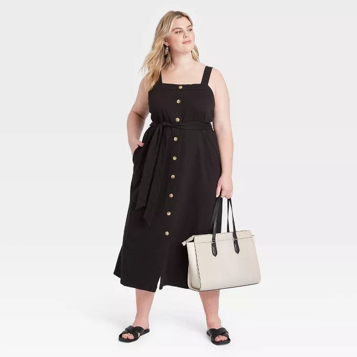 Women's Plus Size Knit Button-Front Dress - Ava & Viv™ | Target