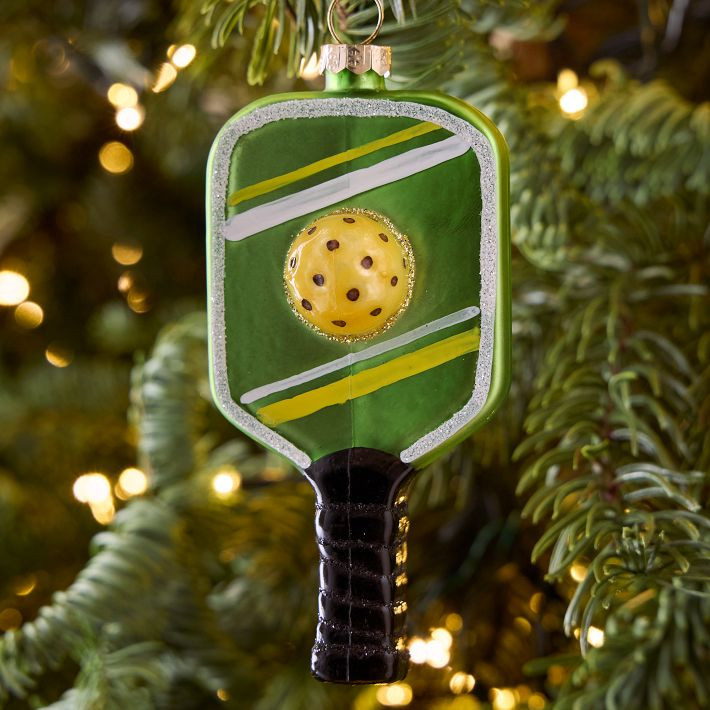 Glass Pickle Ball Racket Ornament | West Elm (US)