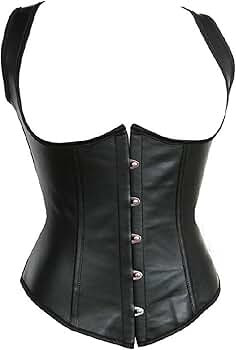 Alivila.Y Fashion Corset Womens Faux Leather Steampunk Corsets Victorian Bustier Top | Amazon (US)