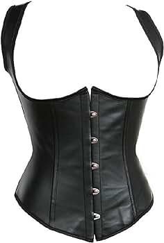 Alivila.Y Fashion Corset Womens Faux Leather Steampunk Corsets Victorian Bustier Top | Amazon (US)
