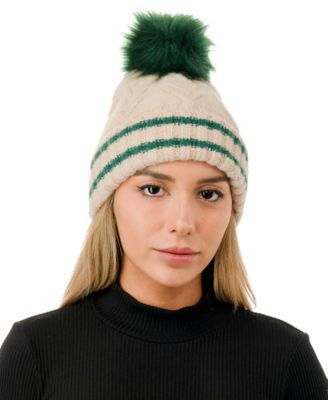 Marcus Adler Knit Pom Varsity Beanie - Macy's | Macy's