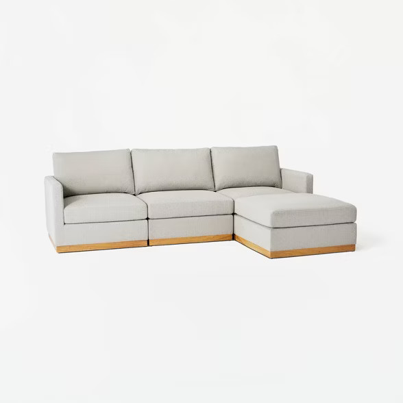 4pc Woodland Hills Modular Sectional Sofa Set Light Gray - Threshold™ designed with Studio ... | Target