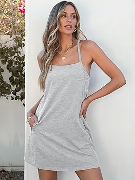 ANRABESS Women Summer Dress 2026 Beach Vacation Outfits Tennis Athletic Workout Romper Dress Buil... | Amazon (US)