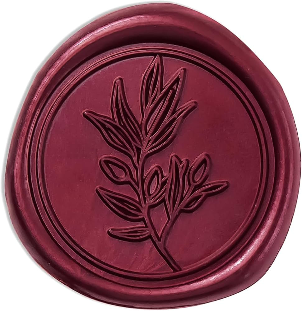 PONATIA Burgundy Wax Seal Stickers - 50 Pcs Self-Adhesive Envelopes Wax Seals for Wedding Invitat... | Amazon (US)