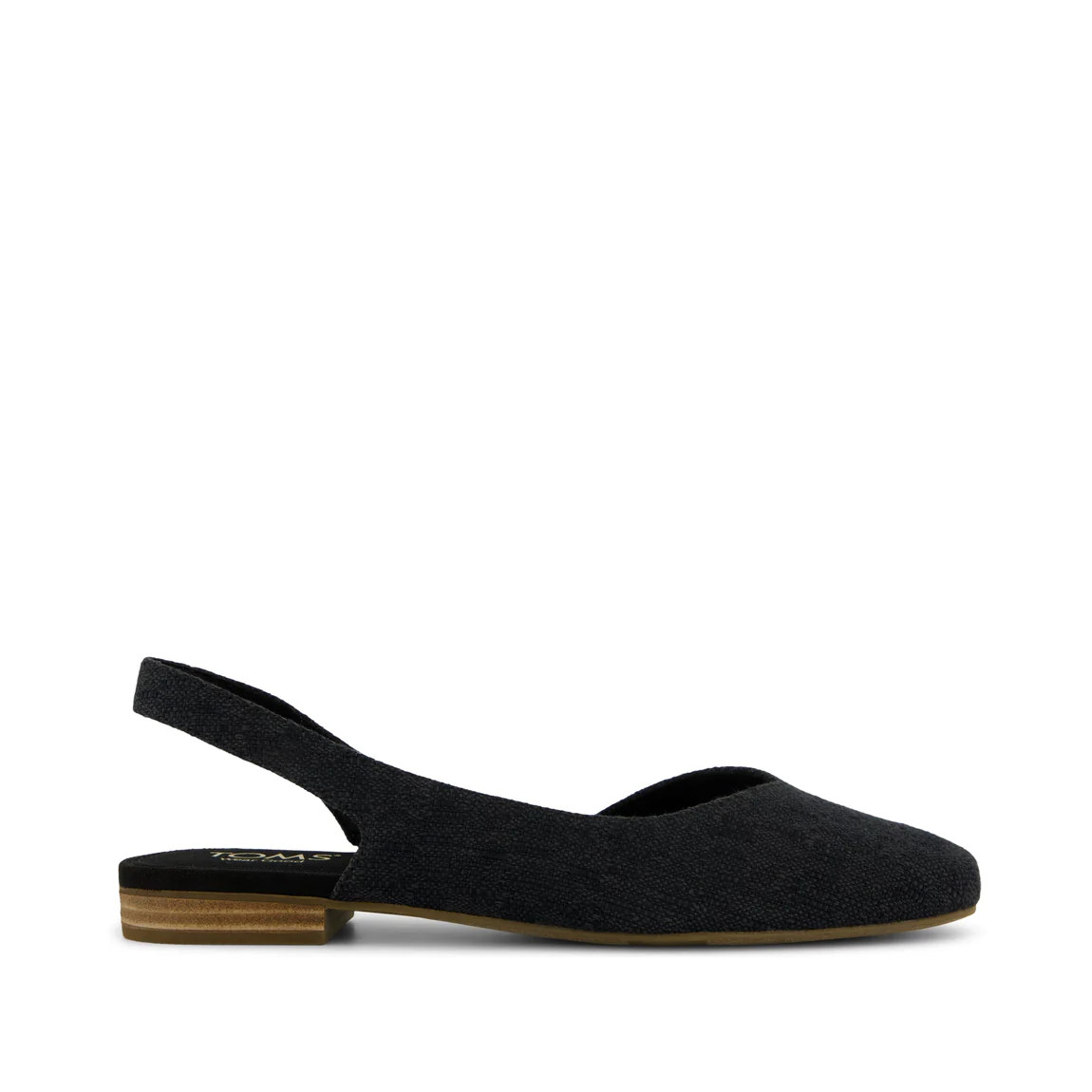 Alene Slingback Flat Black Two Tone Slub | Toms EMEA