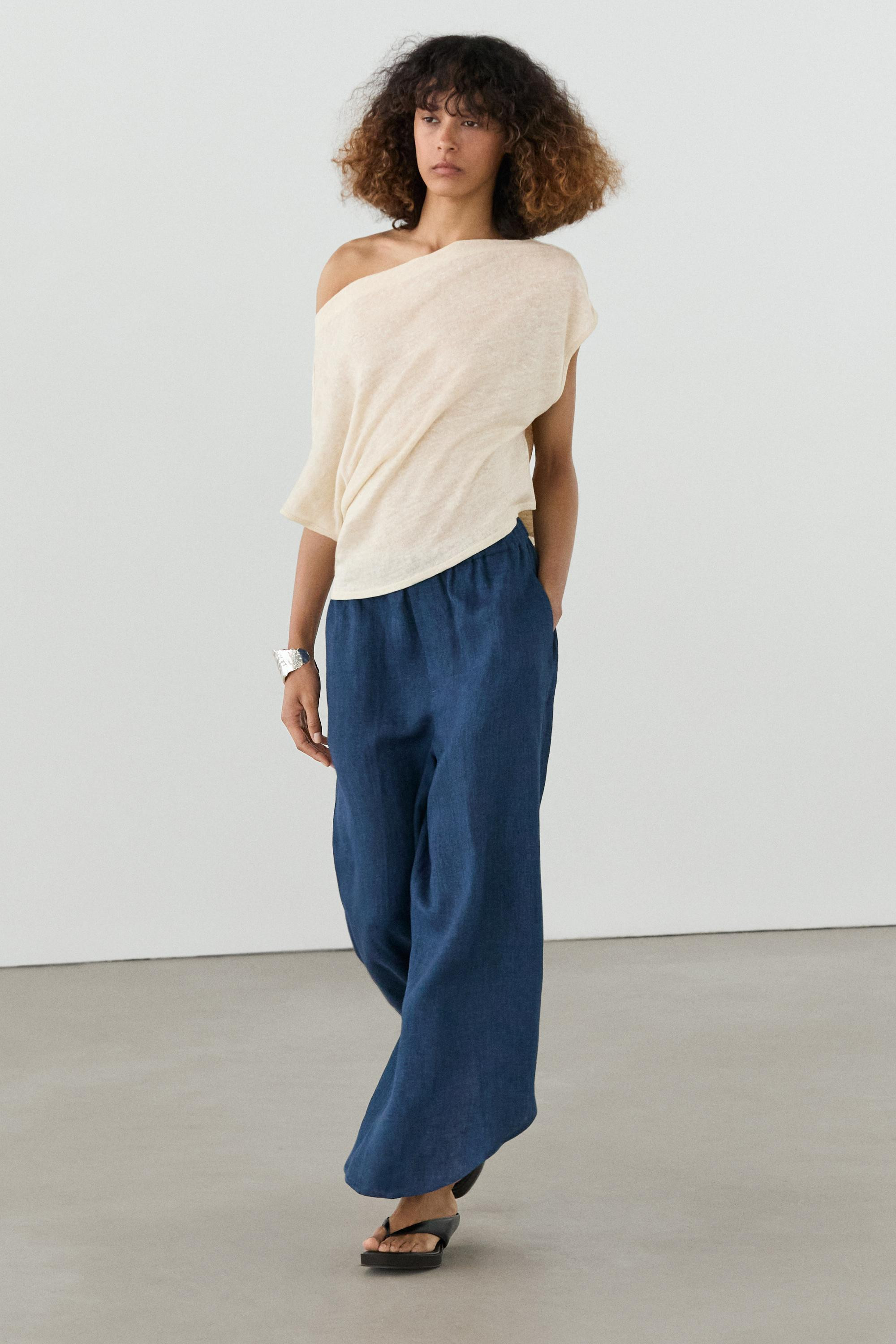 Total look linen trousers | Massimo Dutti UK