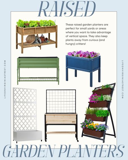 Loving these raised garden planters for growing flowers, herbs, veggies and fruit! Linking all of my top finds (more than shown here). Get all the details here: https://lifeonvirginiastreet.com/raised-garden-planter-stands/.
.
#ltkhome #ltkseasonal #ltkfindsunder50 #ltkfindsunder100 #ltkover40 #ltksalealert home gardening, garden ideas, herb garden containers

#LTKFindsUnder100 #LTKHome #LTKSeasonal