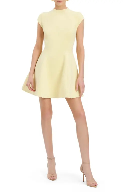 Bardot Beckett High Neck Minidress in Canary Yellow at Nordstrom, Size 6 | Nordstrom