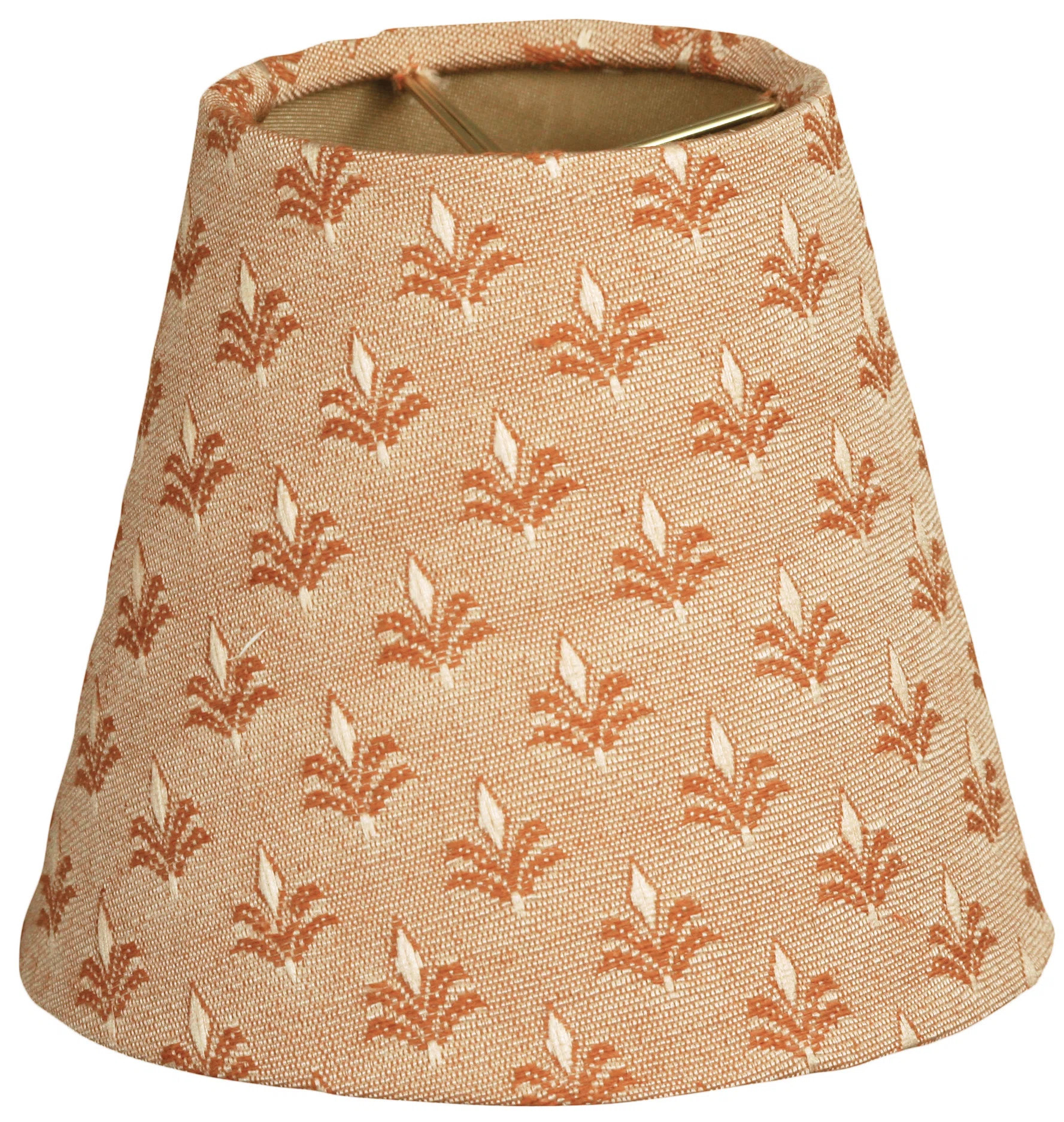 Alcott Hill® Silk/Shantung Empire Candelabra shade ( Clip on ) in Beige/Orange | Wayfair | Wayfair North America