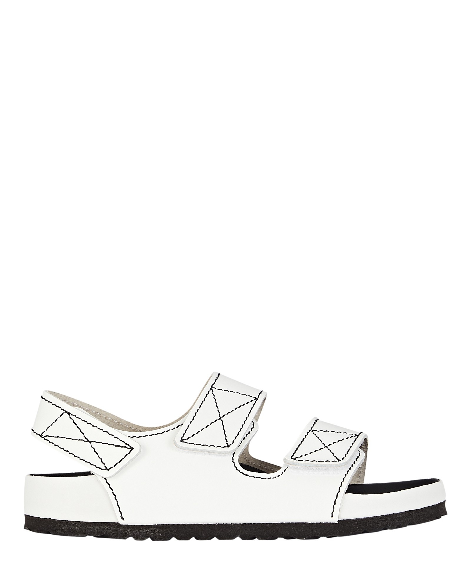 Birkenstock x Proenza Schouler Milano Flat Leather Sandals, White 39 | INTERMIX