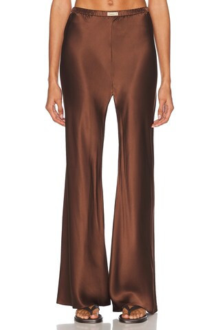 Comme Si Bias Cut Pant in Espresso - Chocolate. Size M (also in ). | FWRD 