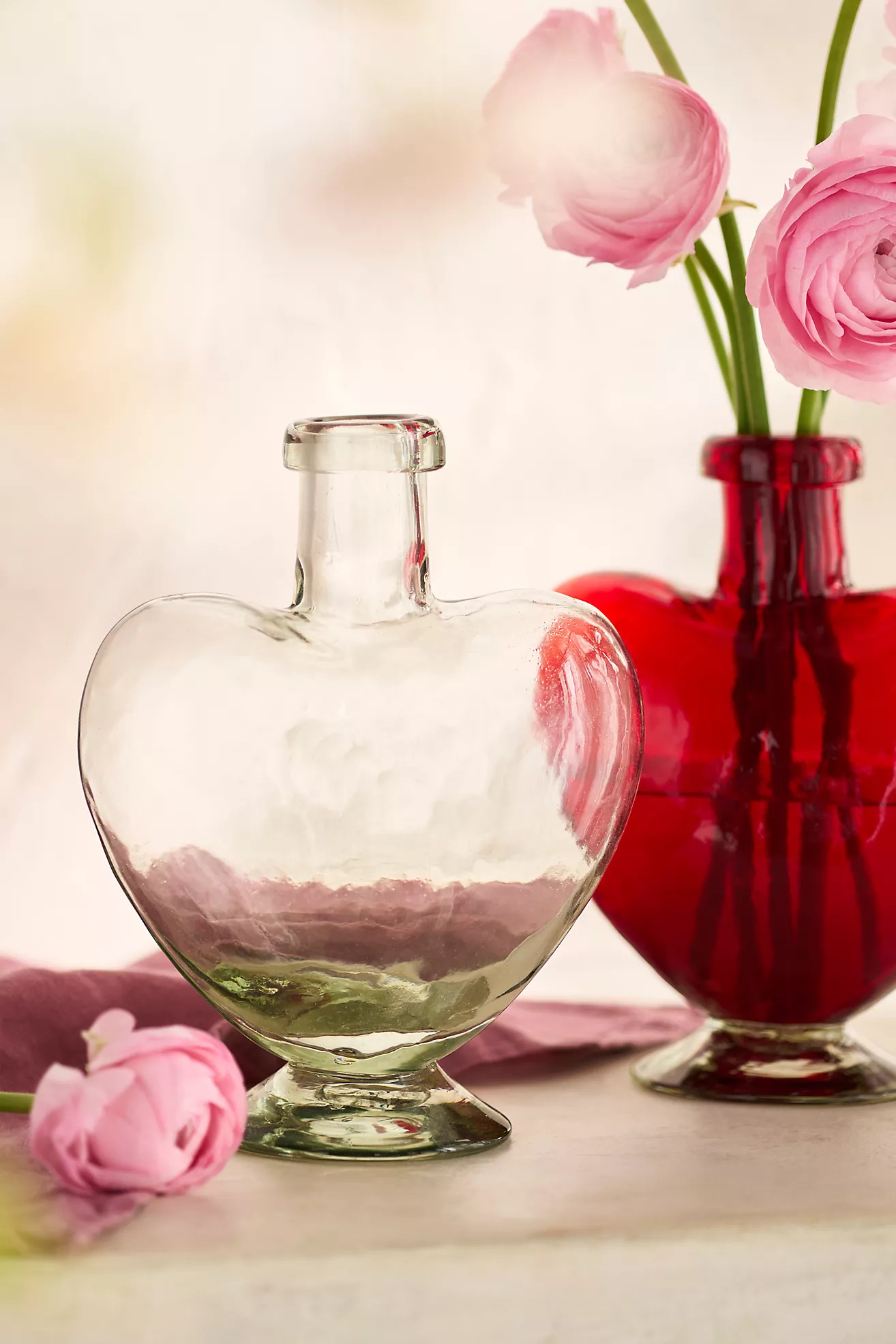 Recycled Glass Heart Bud Vase | Anthropologie (US)